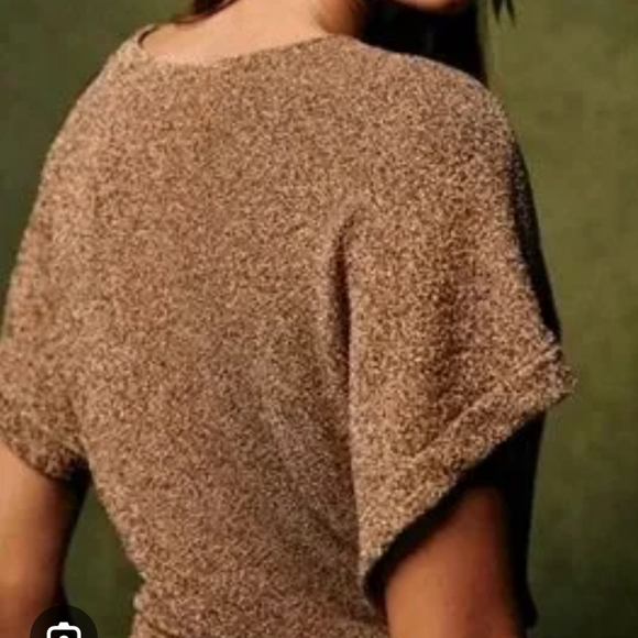 New Sézane KEREN dress in gold/bronze shimmer size XL - Picture 2 of 13